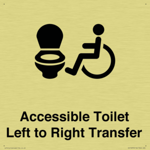 Accessible Toilet with Left to Right Transfer